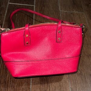 Merona Red Shoulder Bag with Structured Design